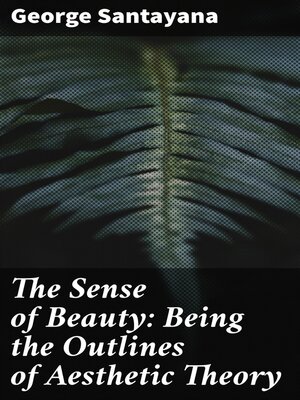 cover image of The Sense of Beauty